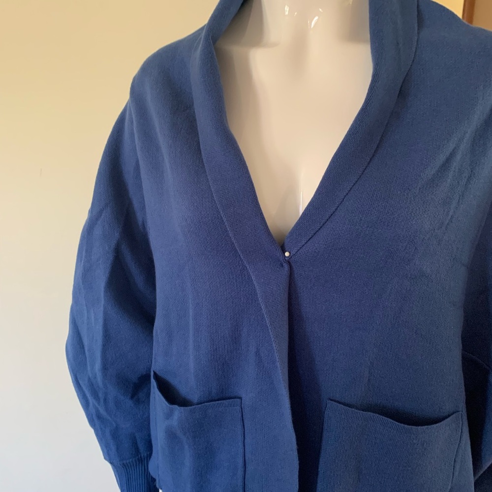 Blue Cardigan Sweater - Picture 3 of 10